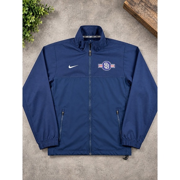 Nike Other - Nike San Diego Padres MLB Authentic Dri-FIT Full Zip Windbreaker Jacket Navy S